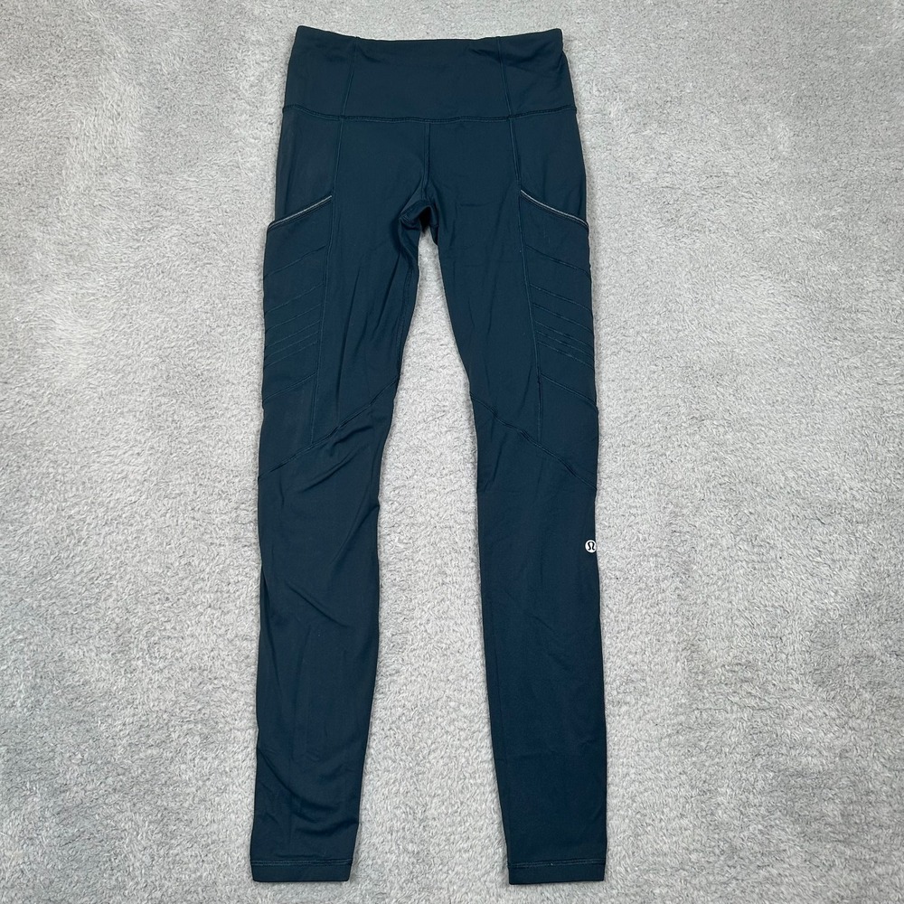 Lululemon Fresh Track Tight Fleece Size 4 Nocturnal Teal NCTL 92949 - Picture 1 of 12